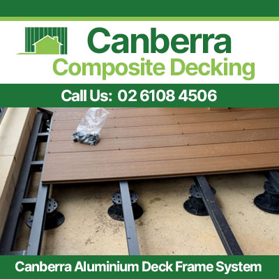 Aluminum deck frame system with adjustable pedestals in Canberra