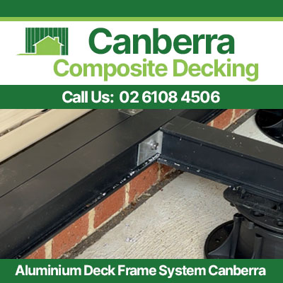 Aluminum deck frame system installation with joists and clips in Canberra