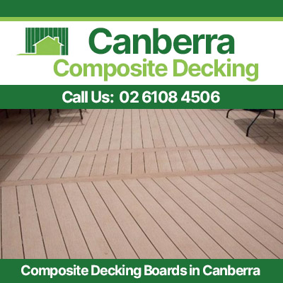 Low-maintenance composite decking boards with warm beige tone in Canberra home