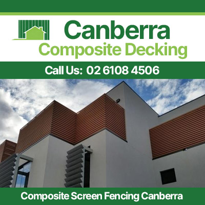 Composite screen fencing with angular design for Canberra rooftop privacy