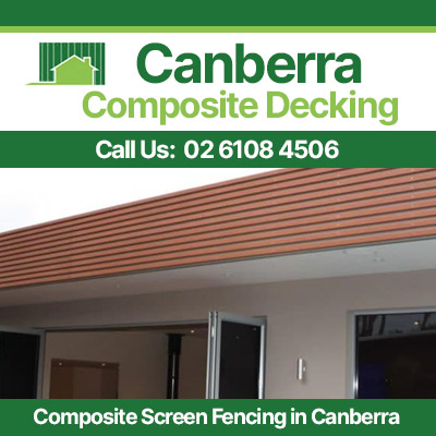 Composite screening slats for roof shade and modern patio design in Canberra